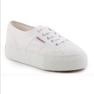 NEW White Superga Platform Sneakers 2790